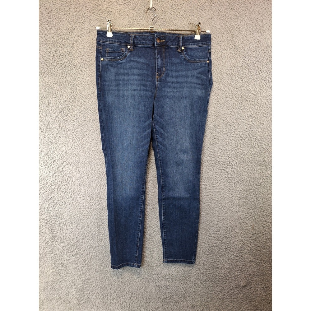 D. Jeans Womens 10 (Fits 32x25) Blue Denim 5-Pockets Stretch Low Rise Skinny Leg